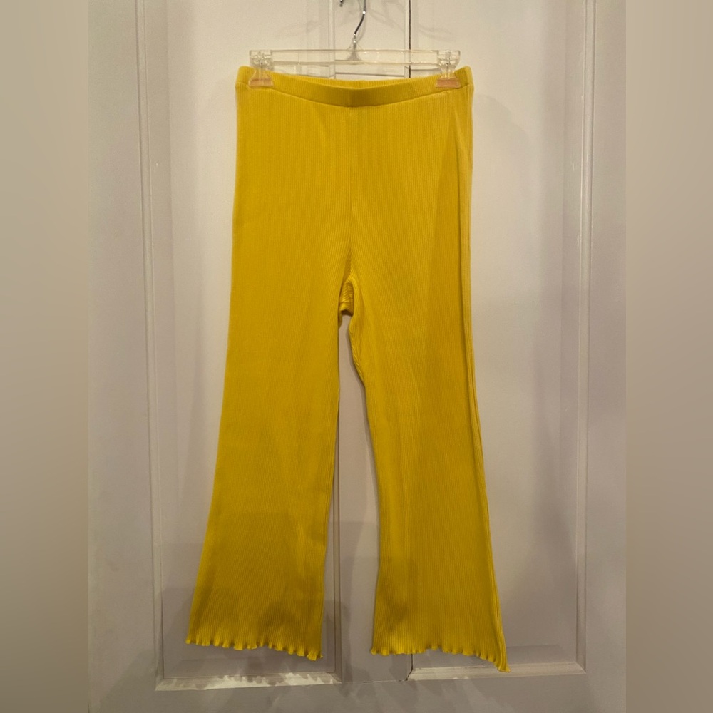 Wild Fable Yellow Ribbed Pants Size S